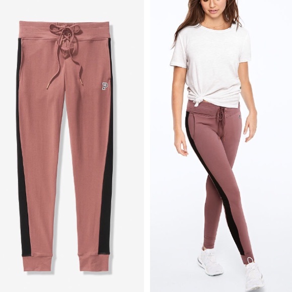 PINK Victoria's Secret Pants - NEW 💕VS PINK DARK MAUVE PINK CAMPUS LEGGINGS